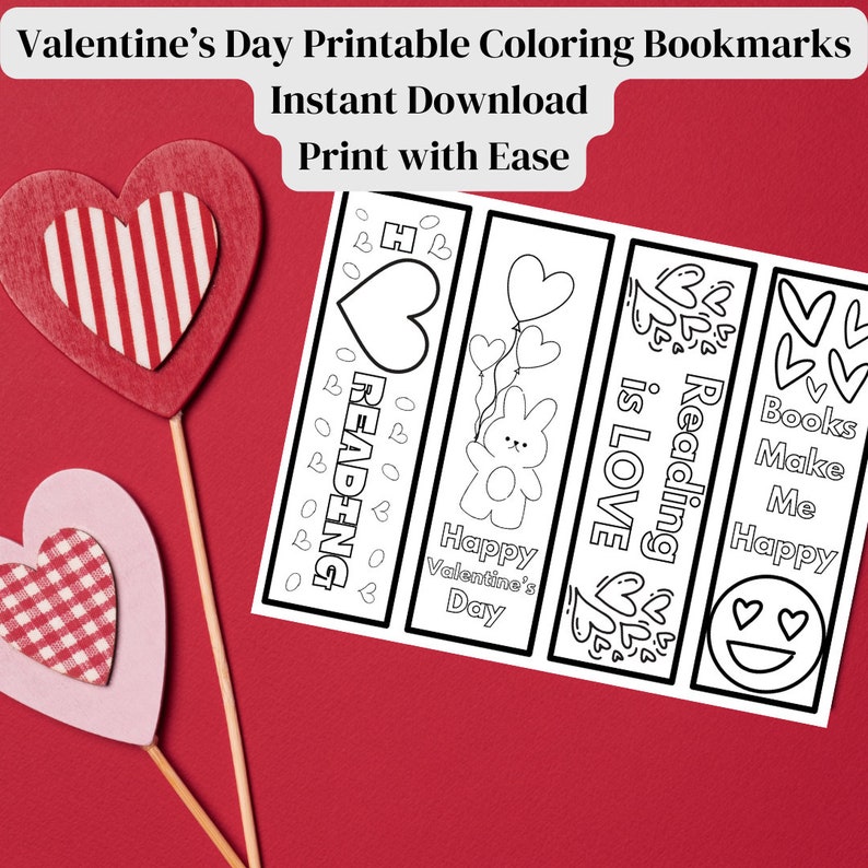 Printable Valentines Day Bookmarks Coloring Valentines Day Bookmark Fun Printable Valentines Day Bookmarks Coloring Valentines Day Bookmark Fun