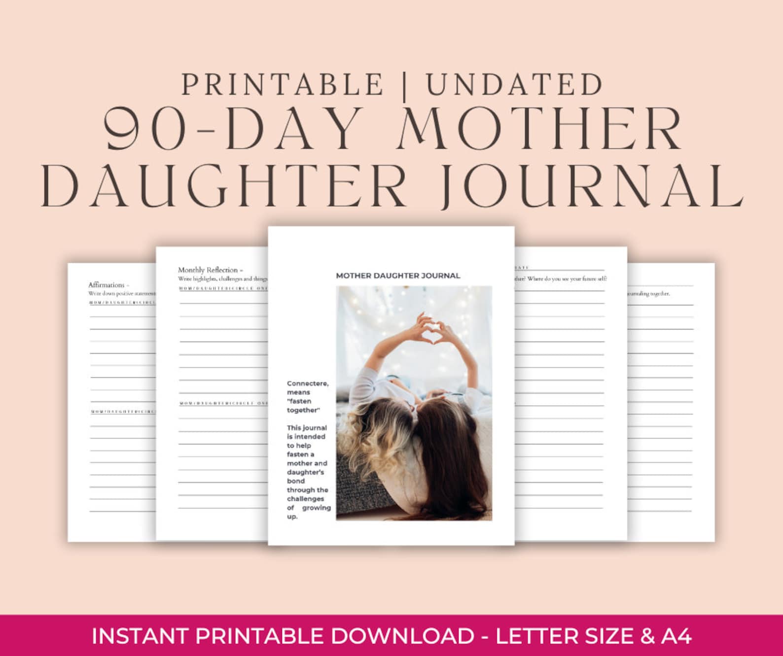 Mom & Daughter Journal Mother and Daughter Journal 90 Days of Guided ...