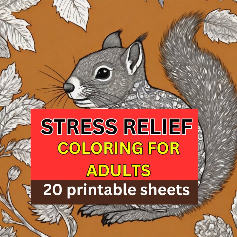 Anxiety Relief Coloring Pages for Adults |stress Relief Adult Coloring ...