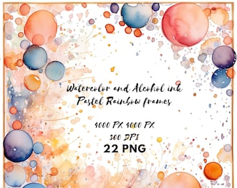 Pastel Watercolor Wash Clipart – Hand Painted Backgrounds (Instant Download)