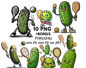 Niedliches Pickle Ball Sublimationsdesign Pickleball PNG Digital Download Pickleball Paddle Clipart