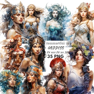 Dea greca acquerello Clipart, mitologia greca Clipart divinità dea della guerra Png, Scrapbook, diario spazzatura, artigianato di carta Scrapbooking