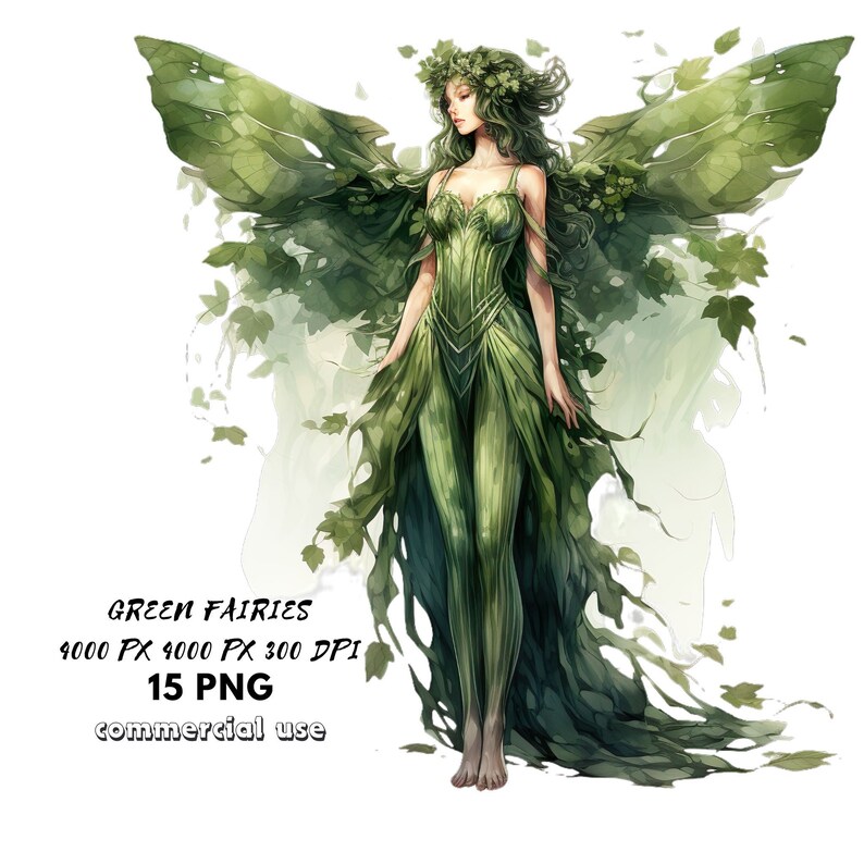 Cute Fairies Watercolor Clipart Bundle Ethereal Forest Fairy & Fantasy ...
