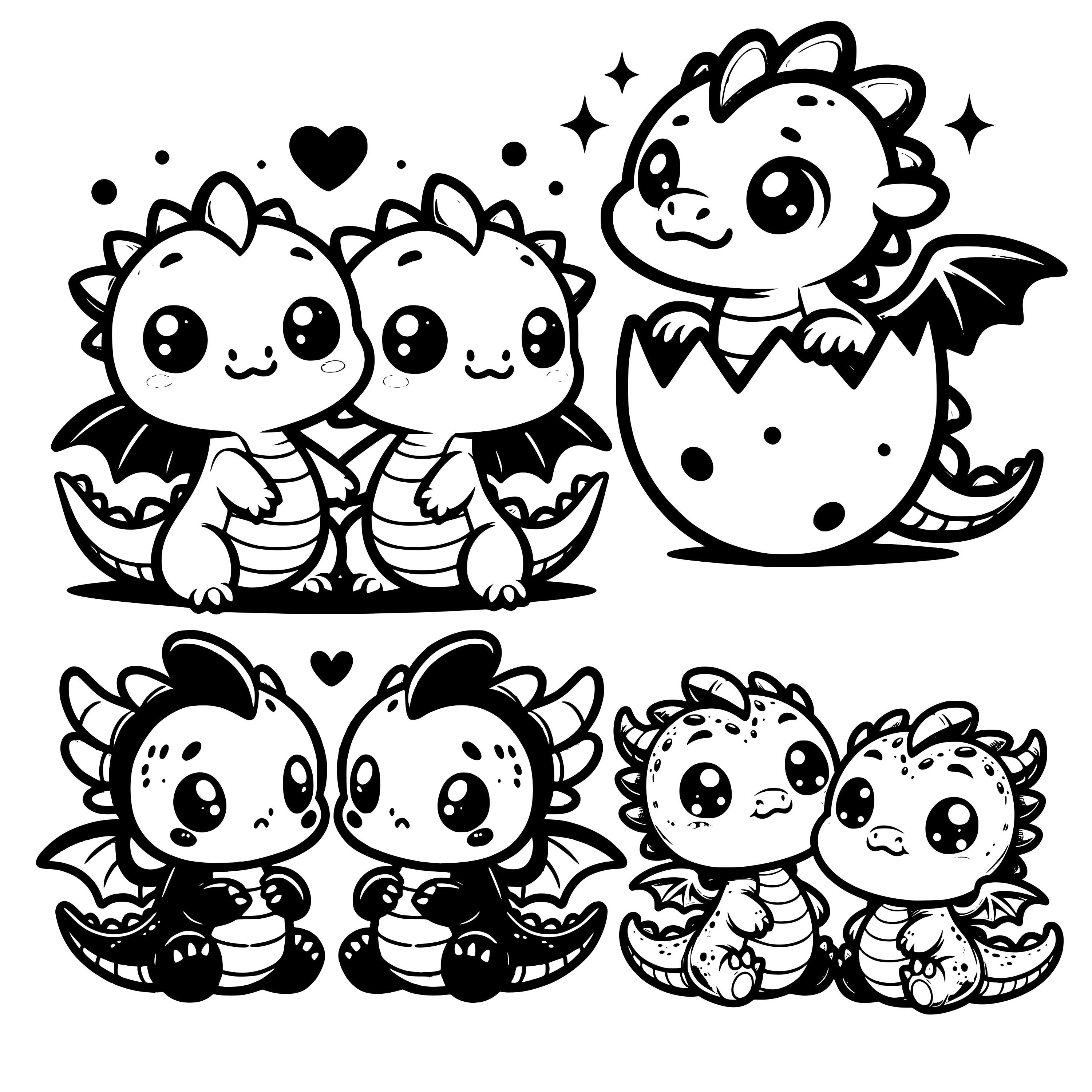 Baby Dragon Clipart Bundle | Mythical PNG SVG (digital Download) - Etsy