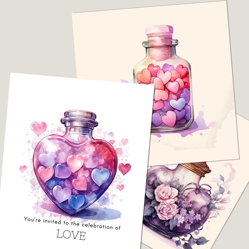 Watercolor Pastel Love Potion Clipart Magic Potions Love PNG for ...