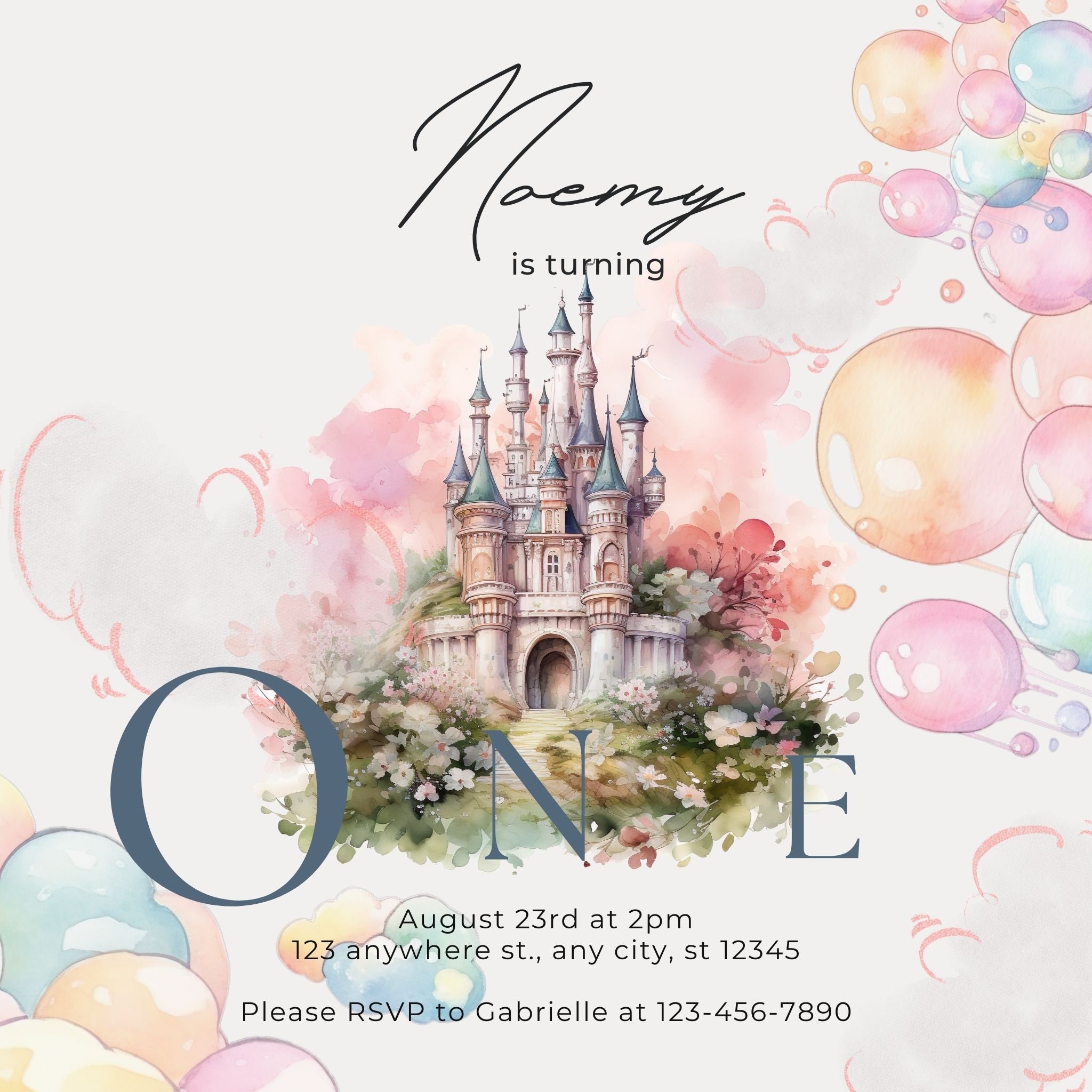 Castle PNG Bundle Fairy Pink Princess & Magic Watercolor Castle Clipart ...
