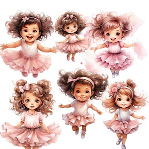 Bailarina Clipart / Bailarina de acuarela / Imprimibles de fiesta / Pegatinas de bailarina Planer / Tutu Girls Clipart / Bailarina / Swan Clipart