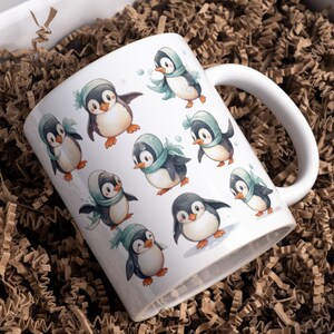 Kawaii Animated Penguins Clipart for Sublimation Design Cute Penguin ...