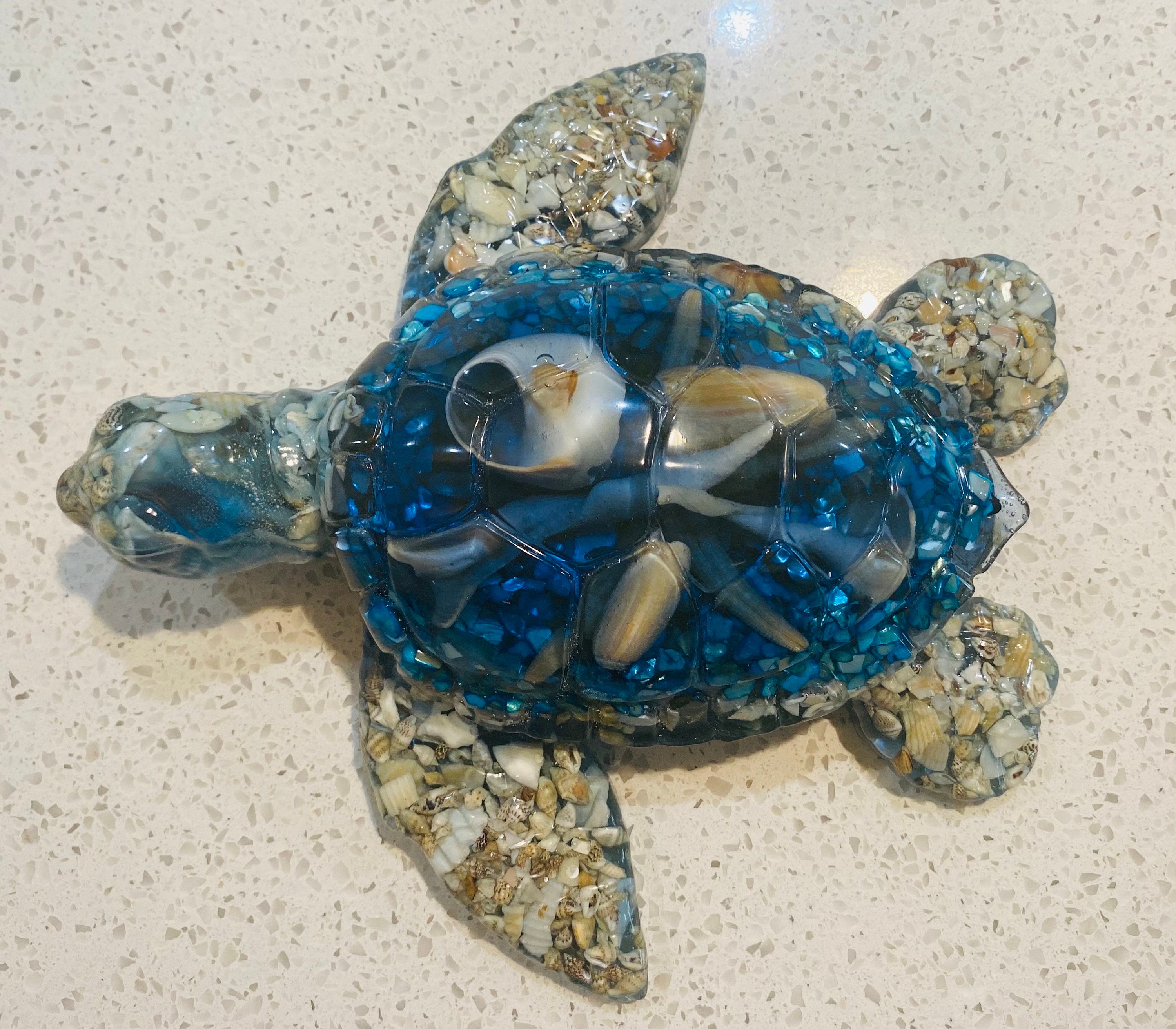 Made to Order Giant Blue Shell Resin Turtle - Etsy