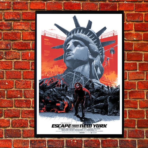 Escape From New York Action Artwork Home Decor Movie Poster Escape From New York Action Artwork Home Decor Movie Poster Escape From New York