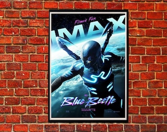 Plakat filmowy Blue Beetle, dekoracja ścienna