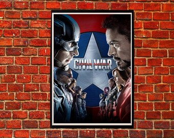 Captain America Civil War (2016) Film Film Poster Kunst Wanddekoration