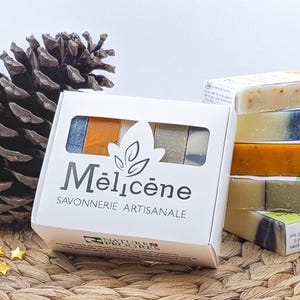 Lot de 5 minis savons artisanaux - 5x25g / Coffret savons invités