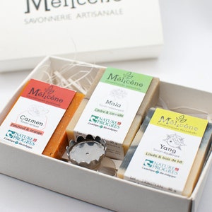 Coffret 3 savons + 1 porte savon aimanté