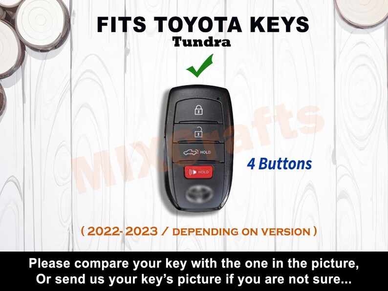 Custom Leather Key Fob Cover for Toyota Tundra TRD Pro Personalized ...