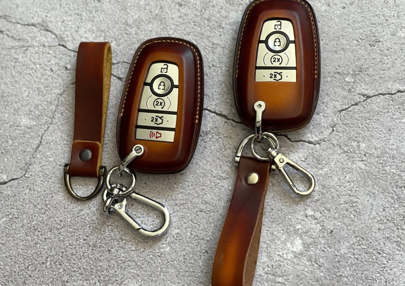 Broncothemed Leather Key Fob Cover for 20212024 Bronco Sport and