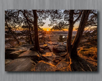 Wisconsin Fall Sunset Photograph | Gibraltar Rock State Natural Area