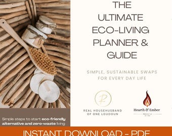 Eco-Friendly Living Guide PDF | Zero-Waste Swaps, Sustainable Home Planner, Checklist & Digital Download