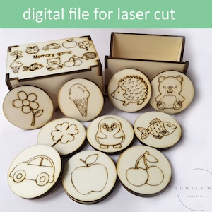 gioco di memoria con file digitale in scatola