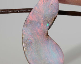 Boulder Opal Pendant 13.20 carat polished stone from Koroit, Australia, Australian gemstones, hand-picked, certified & rare