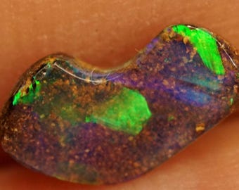 Sparkling Boulder Opal Ring Stone 0.50cts Polished Natural Opal from Australia, Loose Gemstone Cabochon Custom Jewelry Design Unique Gift