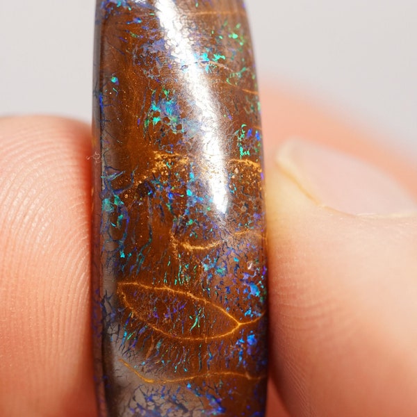 26.54ct Australian matrix boulder opal koroit double sided