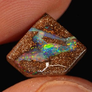 Australian Boulder Opal 3.50cts Natural Solid Loose Gemstone, Earth Mined Opal Stone, Unique Australian Gem, Silversmith Cabochon,