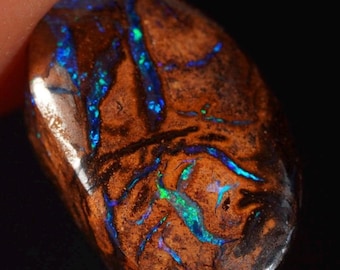 Loose Boulder Opal 3.10cts Stone from Australia Natural Gem Cabochon for Custom Jewelry Making and Craft Projects