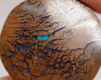 Opale Boulder naturelle d'Australie de 21,72 cts avec un beau jeu de couleurs