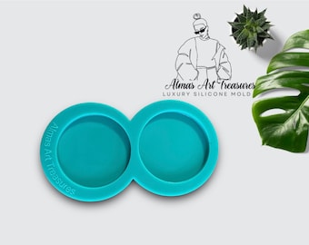 Moule rond en silicone de 3 pouces pour cadeaux | Moule rond de 3 pouces | Moule rond pour porte-clés | Moule rond pour dessous de verre | Moule en résine époxy | Moules
