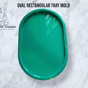 Oval Rectangular Tray Large 13-inches Silicone Mold | Tray Silicone Mould | Epoxy Molds | Resin Tray Mold | Oval tray Mold