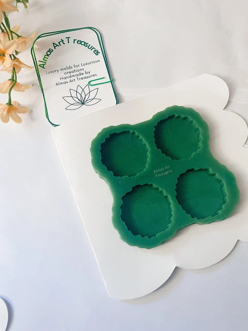 Irregular Coaster Mold 3.5 and 2 Resin Coaster Silicone Mold Luxury