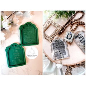 Silicone Mold with Ayat ul Kursi & Travel Dua Engraved | Silicone Mold For Epoxy Resin | Resin Mold