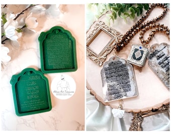 Ayat ul Kursi & Travel Dua Silicone Mold: Epoxy Resin Car Hanging