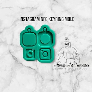 NFC Instagram キーチェーン モールド | NFC キーチェーン シリコン モールド | 2 インチ NFC キーチェーン モールド