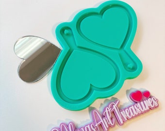 Heart Mirror Silicone Mold: 3-Inch Resin Craft Mould