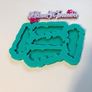 Lebanon Flag Map Silicone Mold: 3D Keychain Mould
