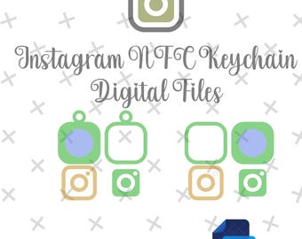 Instagram NFC Tag SVG File: Laser Cut Keychain Designs (Digital Download)
