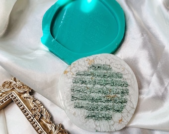 Ayat ul kursi | Ayat ul kursi engraved Mold | Abstract Engraved Mold | Abstract Silicone Coaster Mold | 3 inches Coaster Mold