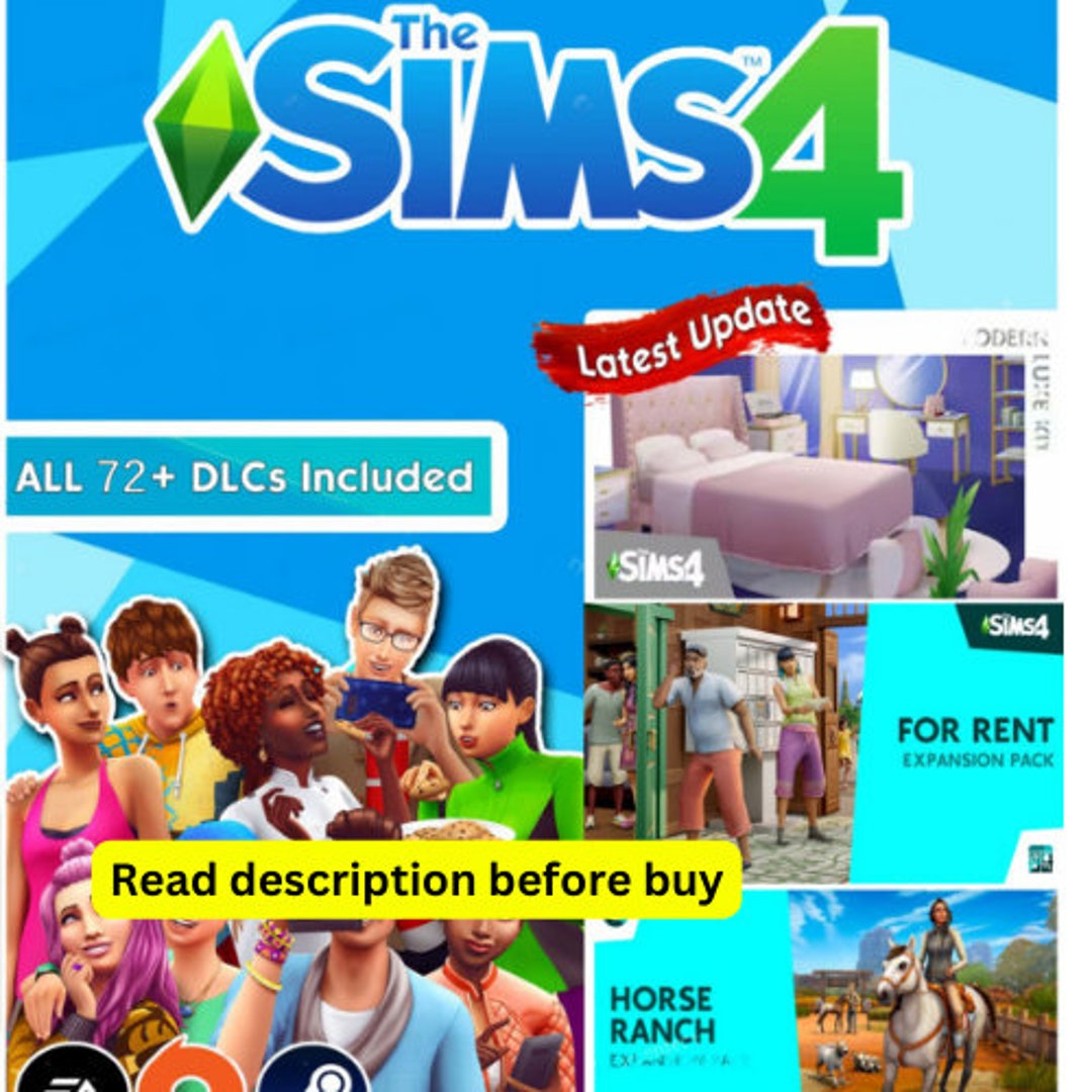 The Sims 4 All 72 DLC Expansions Packs Latest DLC Available Etsy