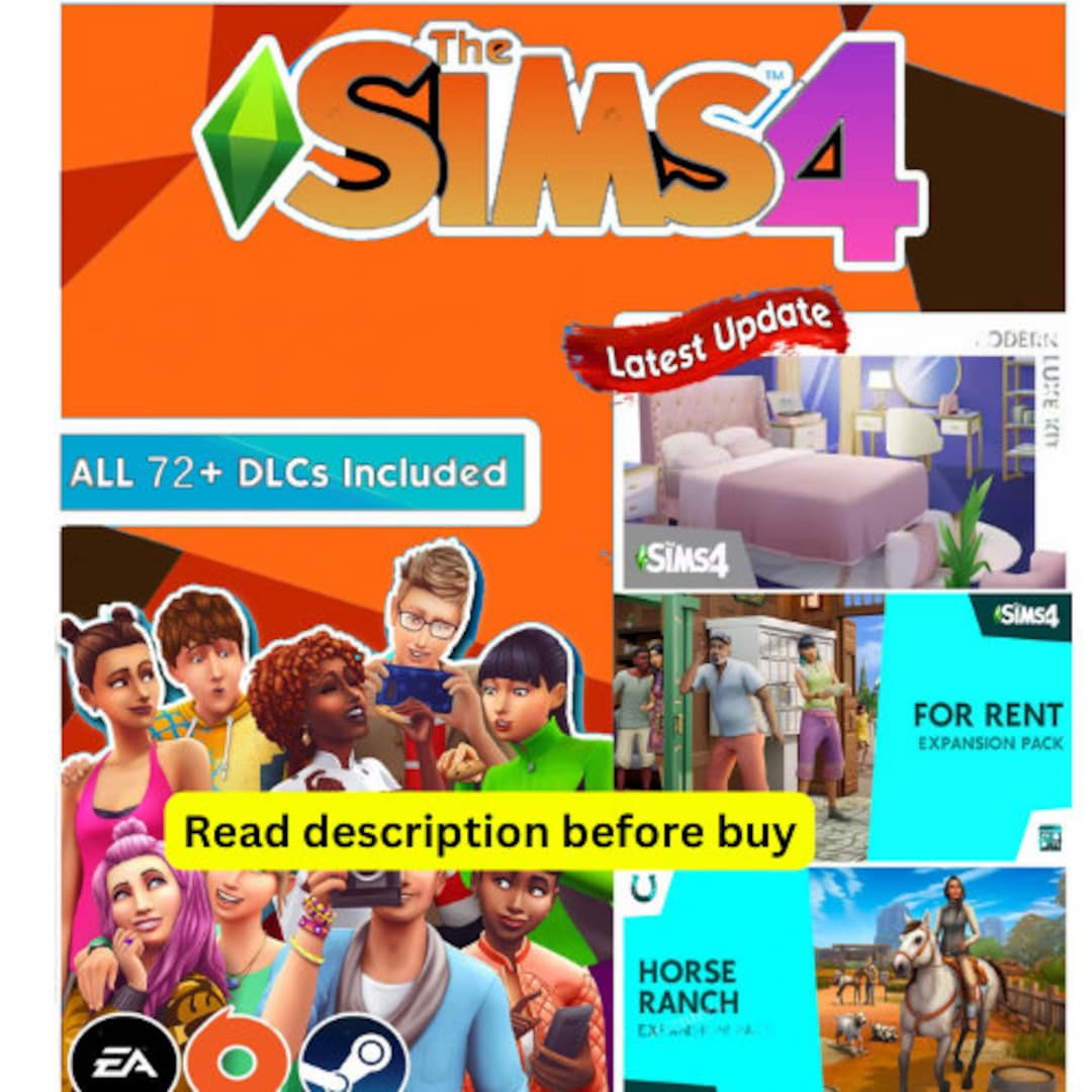 The Sims 4 Complete Collection All 72 DLC Expansions Packs Etsy Australia