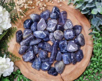 Iolite Tumbled Stone, Crystal Gemstone Polished Natural High Quality Grade Mineral Rock Intuition Clarity Spiritual Growth Inner Strength