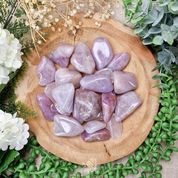 Lavender Quartz Tumbled Stone, Crystal Gemstone Polished Natural