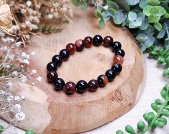 Sardonyx Bracelet 10mm Strength Confidence Protection Willpower Solar Plexus Chakra High Quality Genuine Gemstone Crystal Jewelry Men Women