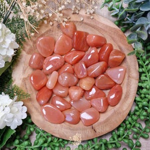 Red Aventurine Tumbled Stone, Crystal Gemstone Polished Natural High Quality Grade Mineral Rock India Manifestation Empowerment Energy Drive