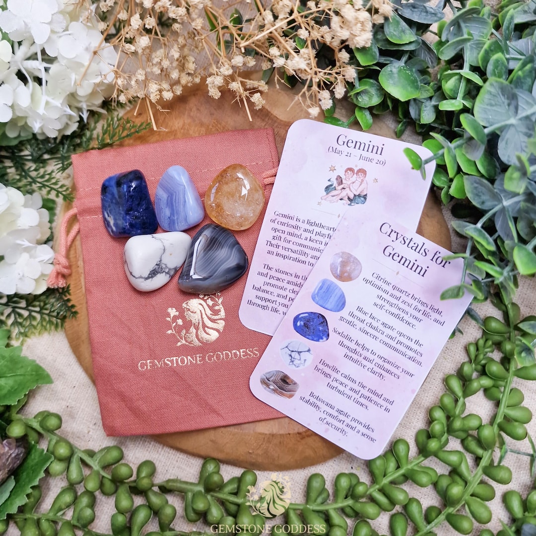 Gemini Crystals | Crystal Set Kit Zodiac Sign Astrology Star Sign ...