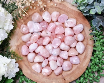 Morganite Tumbled Stone, Crystal Gemstone Polished Natural High Quality Grade Mineral Rock Brazil Self-Love Compassion Soul Connection