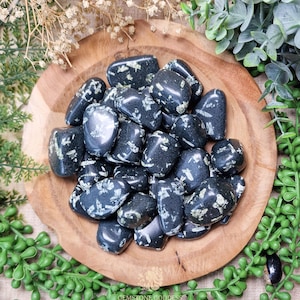 Flower Porphyry Tumbled Stone, Crystal Gemstone Polished Natural High Quality Mineral Rock Basalt Lava Canada Stability Ancestral Wisdom