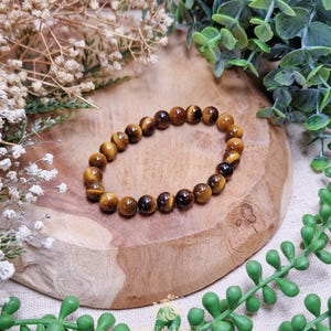 Tiger’s Eye Bracelet 8mm Courage Confidence Strength Protection Solar Plexus Chakra High Quality Genuine Gemstone Crystal Jewelry Men Women