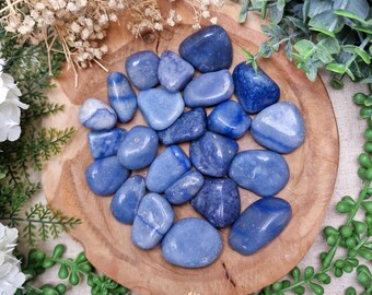 Blue Aventurine Tumbled Stone, Crystal Gemstone Polished Natural High Quality Grade Mineral Rock Mental Clarity Inner Strength Soul Balance